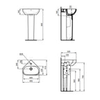 Lavabo sospeso Ideal Standard modello I.life A angolare 45 cm