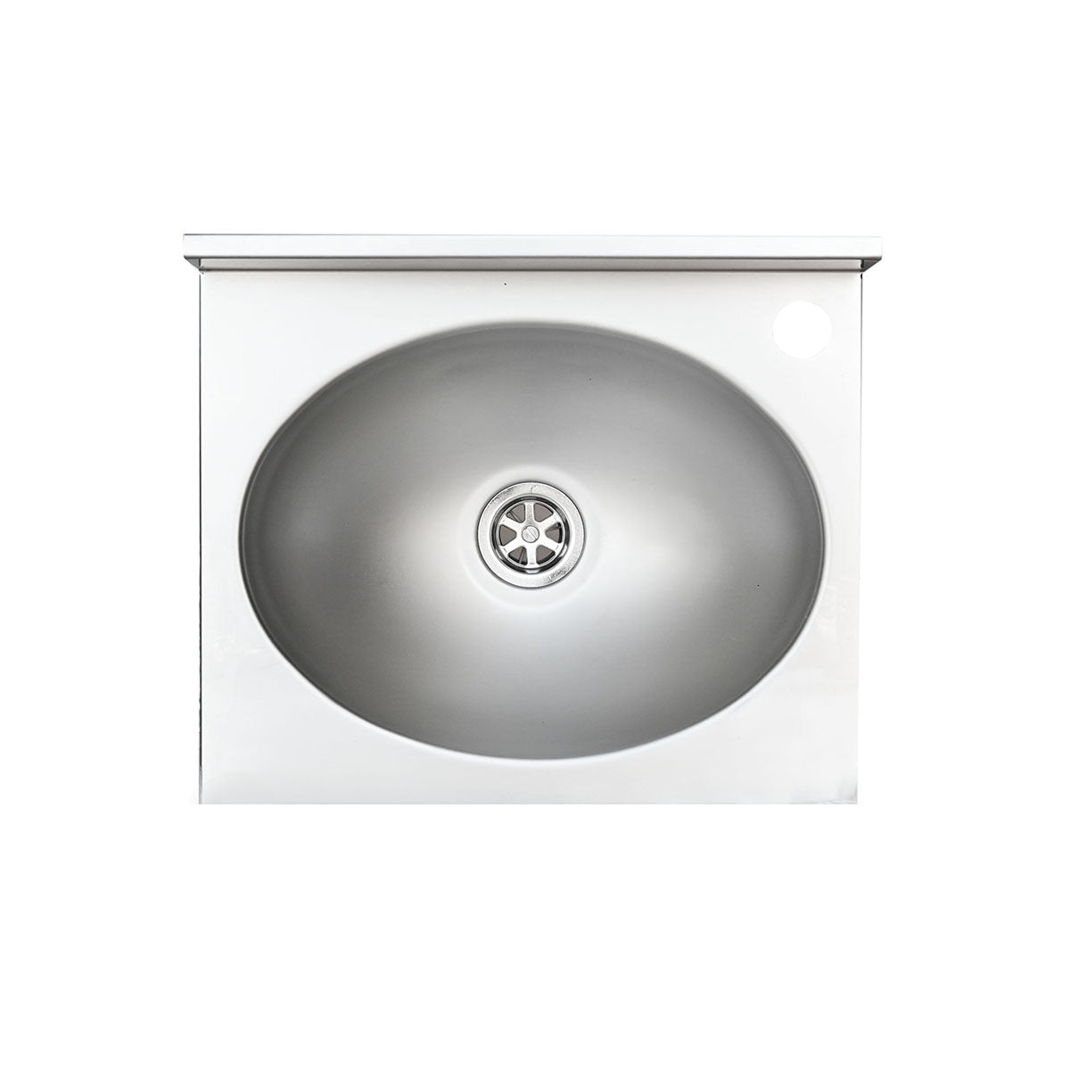 Lavamani in acciaio inox con vasca ovale BathCore cm 40x35x20
