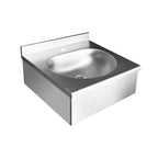 Lavamani in acciaio inox con vasca semisferica BathCore cm 50x50x20