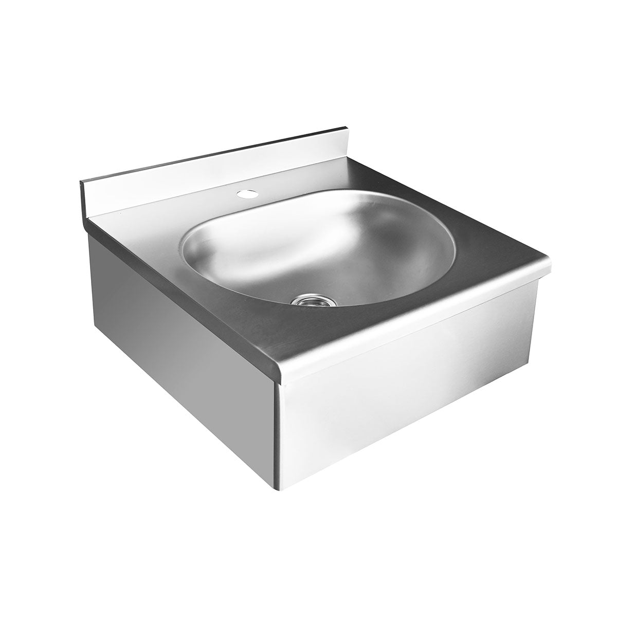 Lavamani in acciaio inox con vasca semisferica BathCore cm 50x50x20