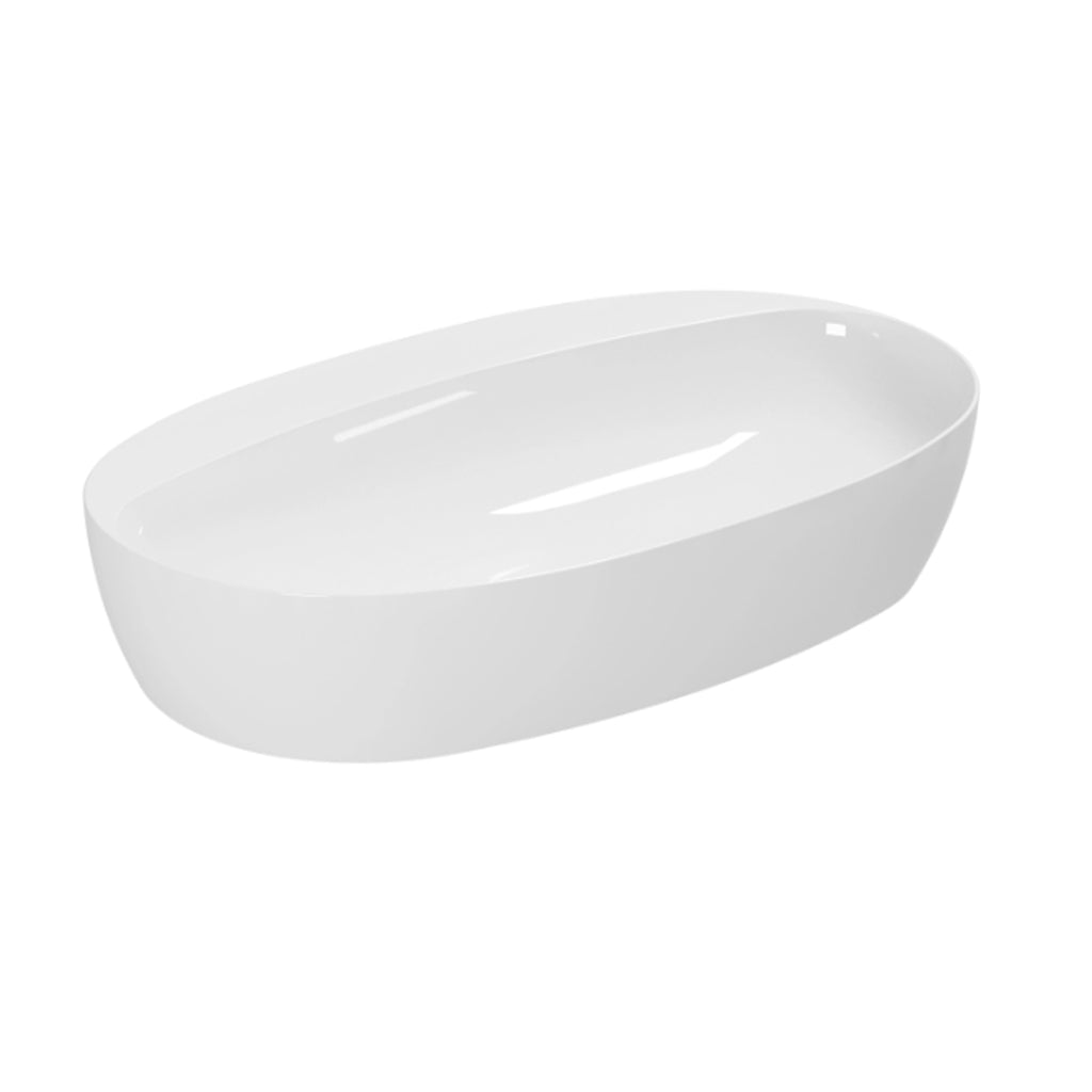 Lavabo da appoggio Ceramica Azzurra Elegance 70x42 - Bianco Lucido