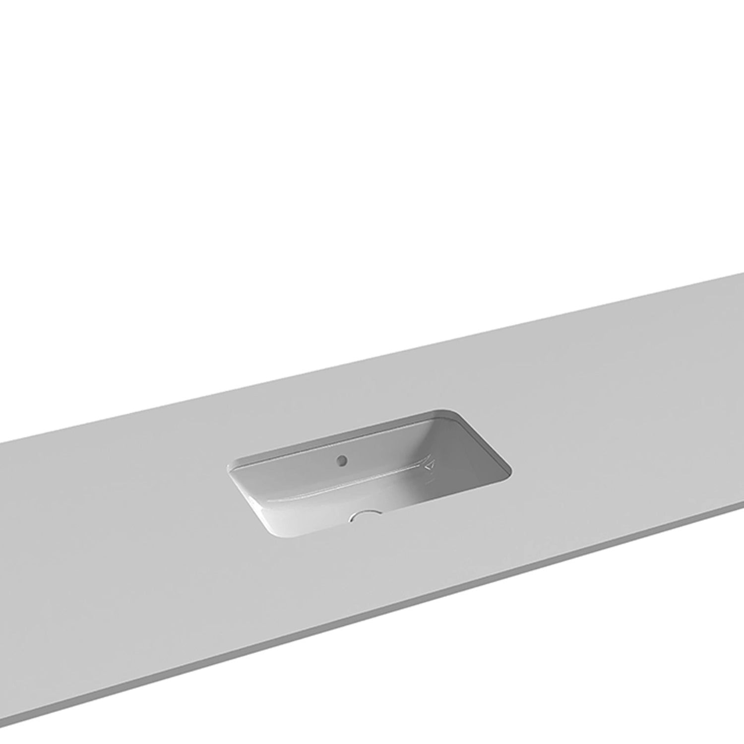 Lavabo sottopiano Azzurra Built-in Dual 60x37 cm con foro troppopieno - Bianco lucido