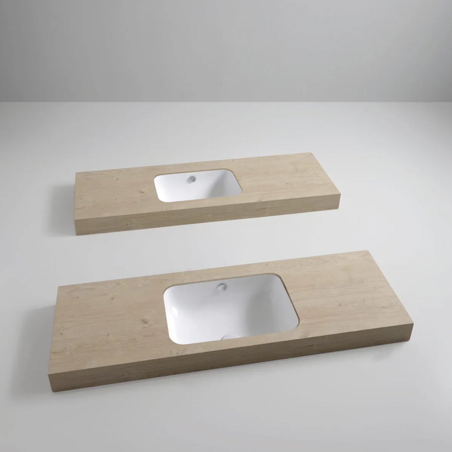 Lavabo sottopiano Azzurra Built-in Under 55x38 cm con foro troppopieno - Bianco lucido