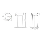 Lavabo freestanding Azzurra Graal Ã˜40