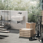 Lavabo sospeso in ceramica  Xilon Lavarredo cm 51x50 colore bianco lucido