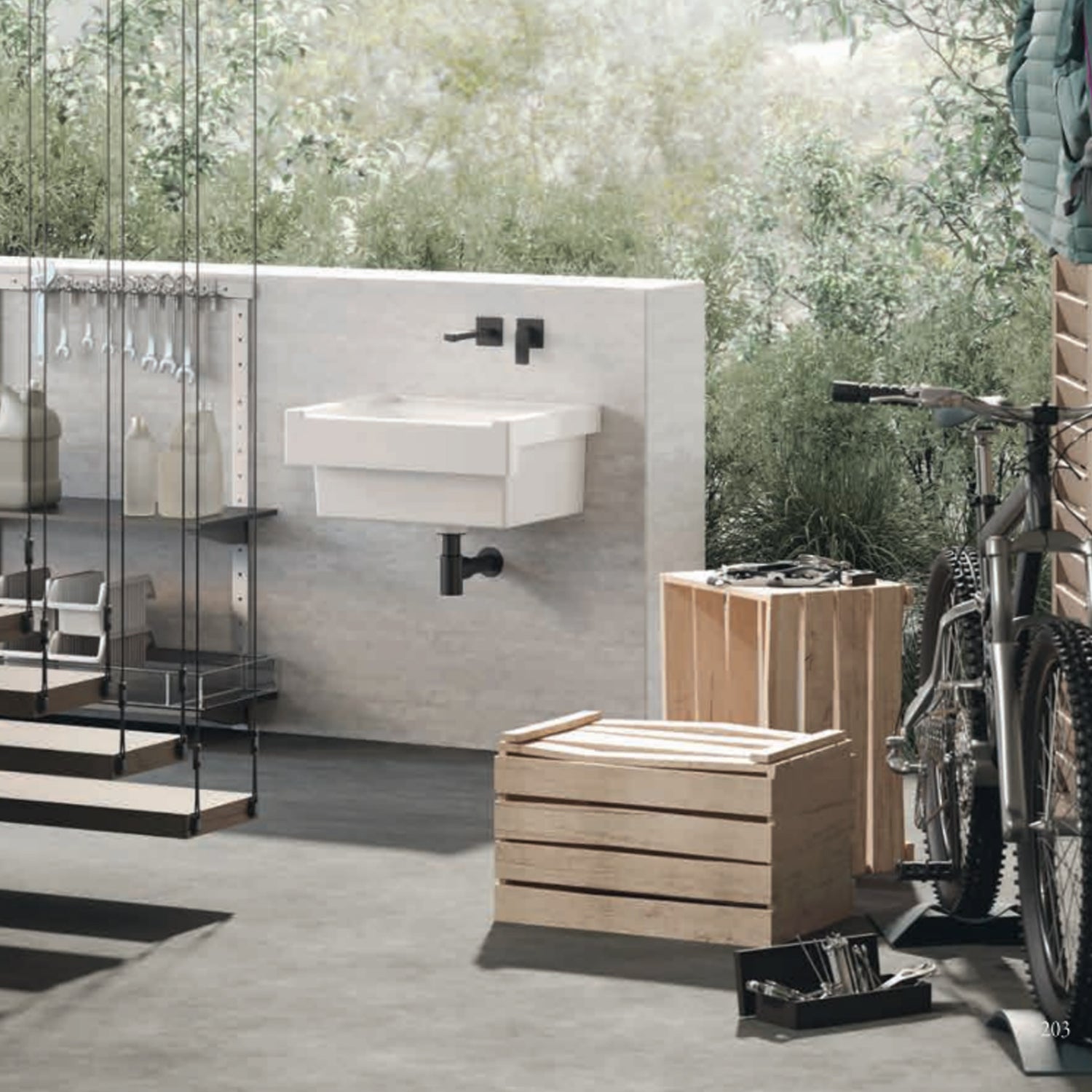 Lavabo sospeso in ceramica  Xilon Lavarredo cm 51x50 colore bianco lucido