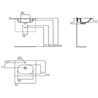 Lavabo sospeso Ideal Standard modello Tesi 62