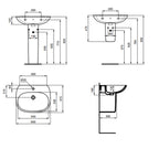 Lavabo sospeso Ideal Standard modello Tesi 60x47