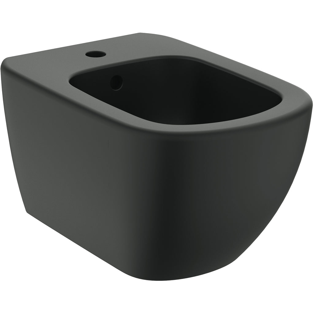 Bidet sospeso Ideal Standard modello Tesi 36x53 cm nero seta