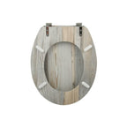 Sedile wc in MDF con cerniere in Acciaio Inox - Beige