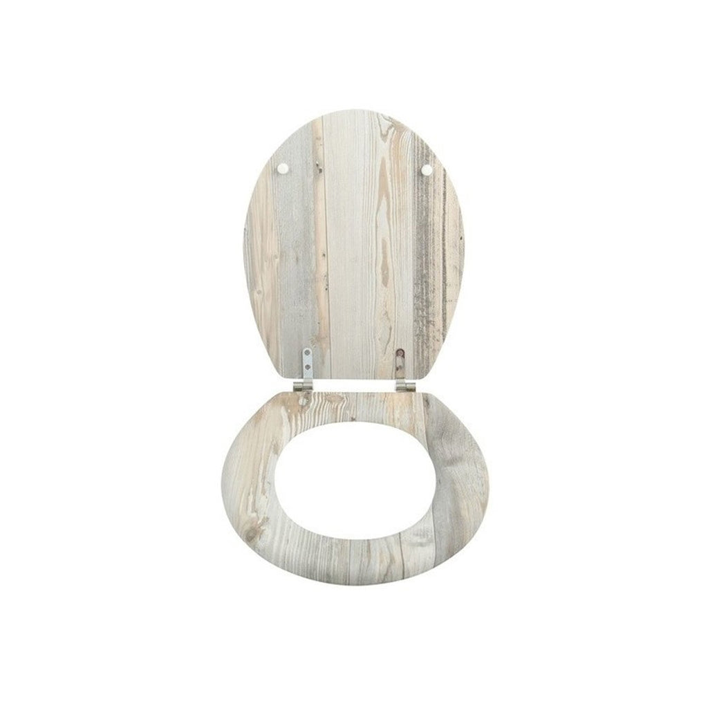 Sedile wc in MDF con cerniere in Acciaio Inox - Beige