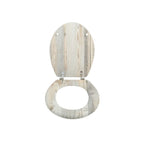 Sedile wc in MDF con cerniere in Acciaio Inox - Beige