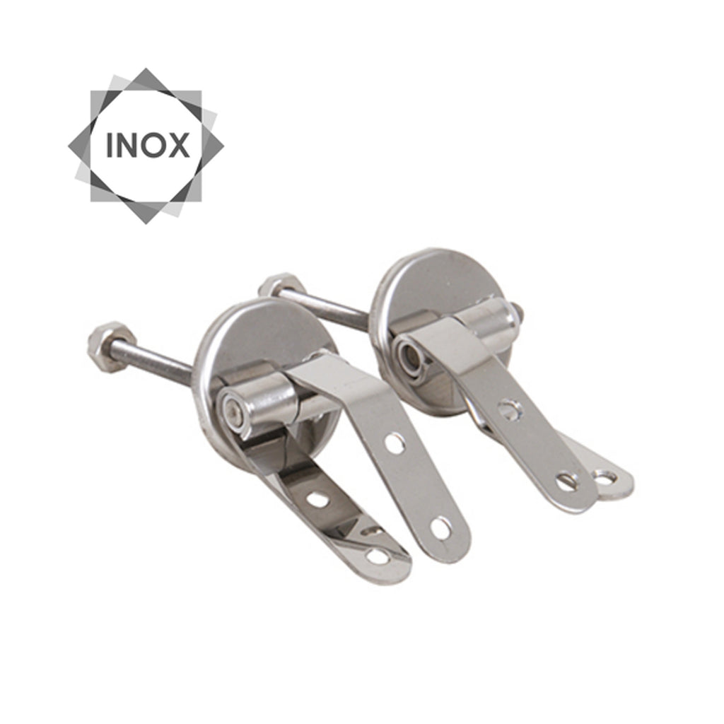 Sedile WC in MDF con motivo floreale e cerniere in Acciaio Inox - Bianco