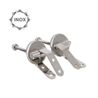 Sedile WC in MDF con motivo floreale e cerniere in Acciaio Inox - Bianco