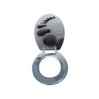 Sedile WC in MDF con cerniere in Acciaio Inox e stampa Sentiero di ciottoli - Grigio