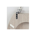 Sedile WC in MDF con cerniere in Acciaio Inox - Effetto legno