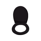 Sedile WC modello Harry in Polipropilene e cerniere in Zinco - Nero