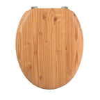 Sedile WC in MDF con cerniere in Acciaio Inox - Pino Marrone