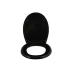 Sedile WC termoresistente Easy Clip con cerniere in Acciaio Inox - Nero