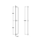 Corrimano verticale da parete Ceramica Globo 160 cm