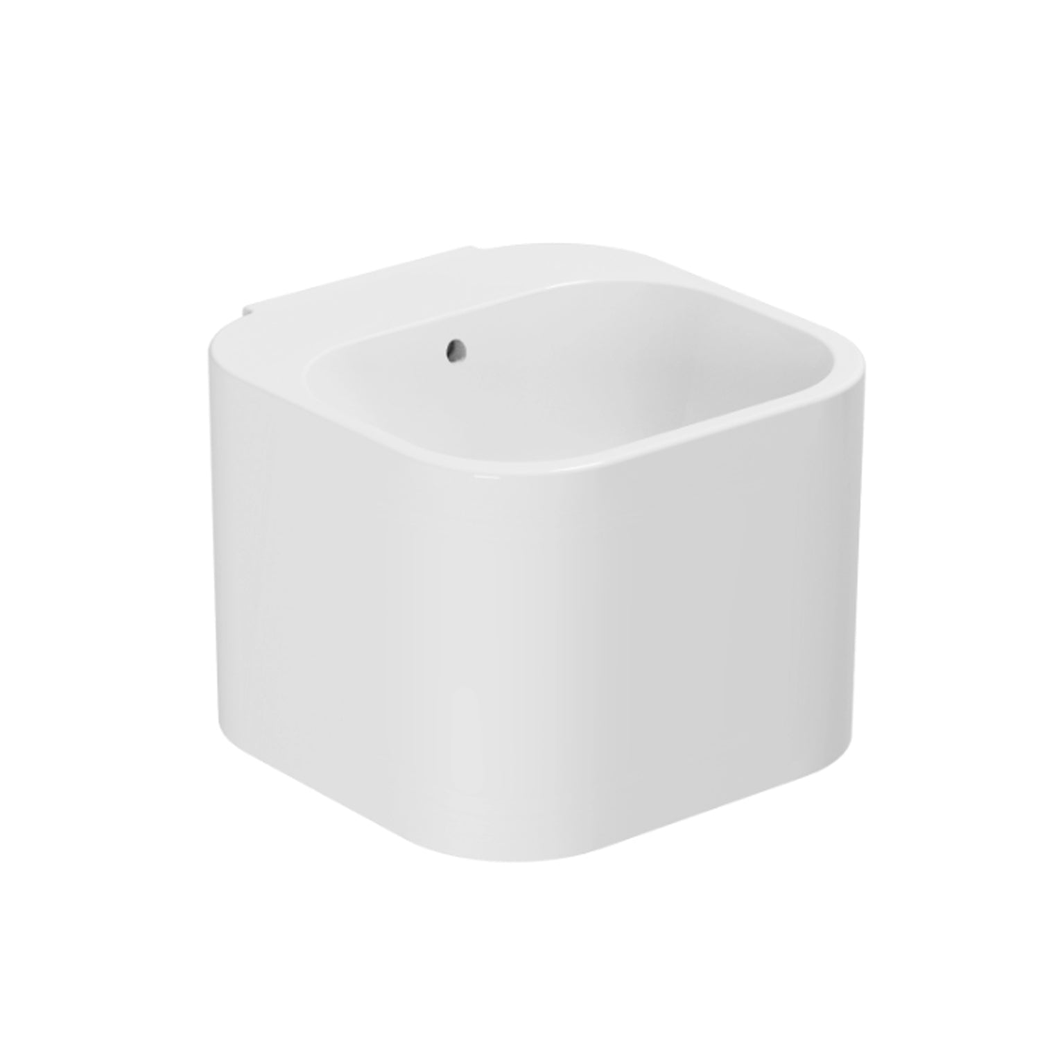 Lavabo Azzurra Tandem 44x43 cm sospeso/appoggio senza foro - Bianco lucido