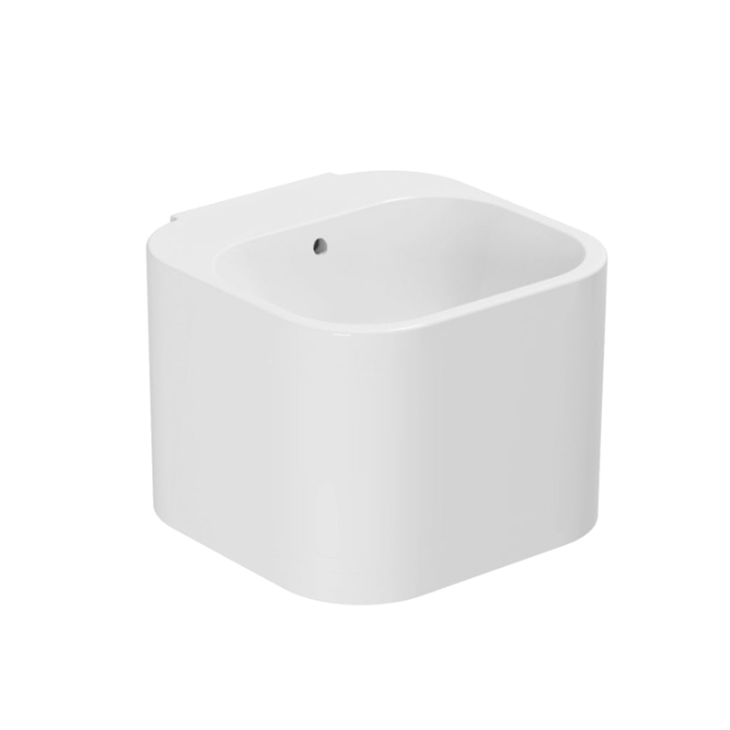 Lavabo Azzurra Tandem con cesto contenitore 44x43 cm - Bianco lucido