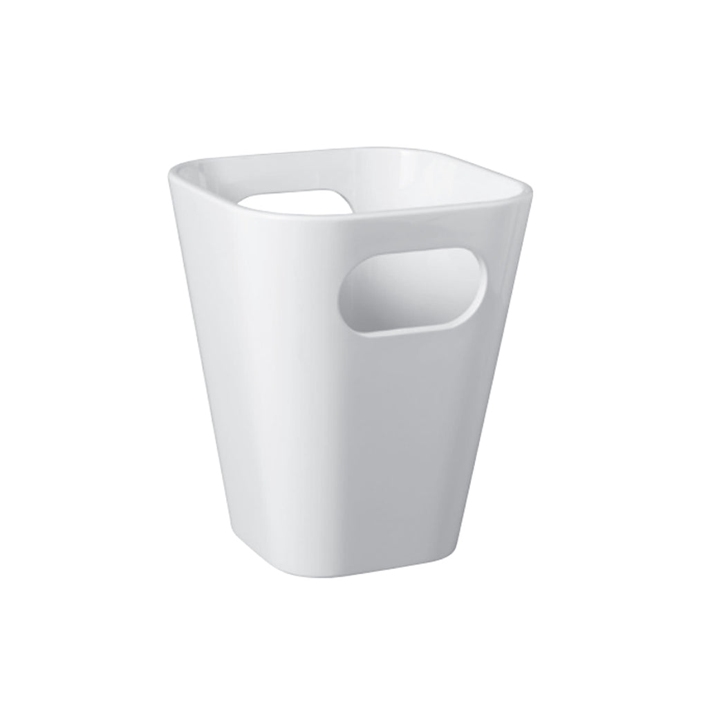 Lavabo Azzurra Tandem con cesto contenitore e foro rubinetteria 44x43 cm - Bianco lucido