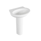 Lavabo Azzurra Clik con colonna 60x51xH88 cm con foro rubinetteria - Bianco lucido