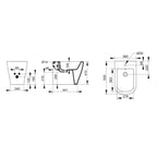 Bidet filomuro Ceramica Dolomite modello Mirto 55x36 cm