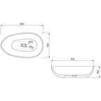 Lavandino da appoggio L'Uovo Basin in Istone cm 60x35x16h by Cipi