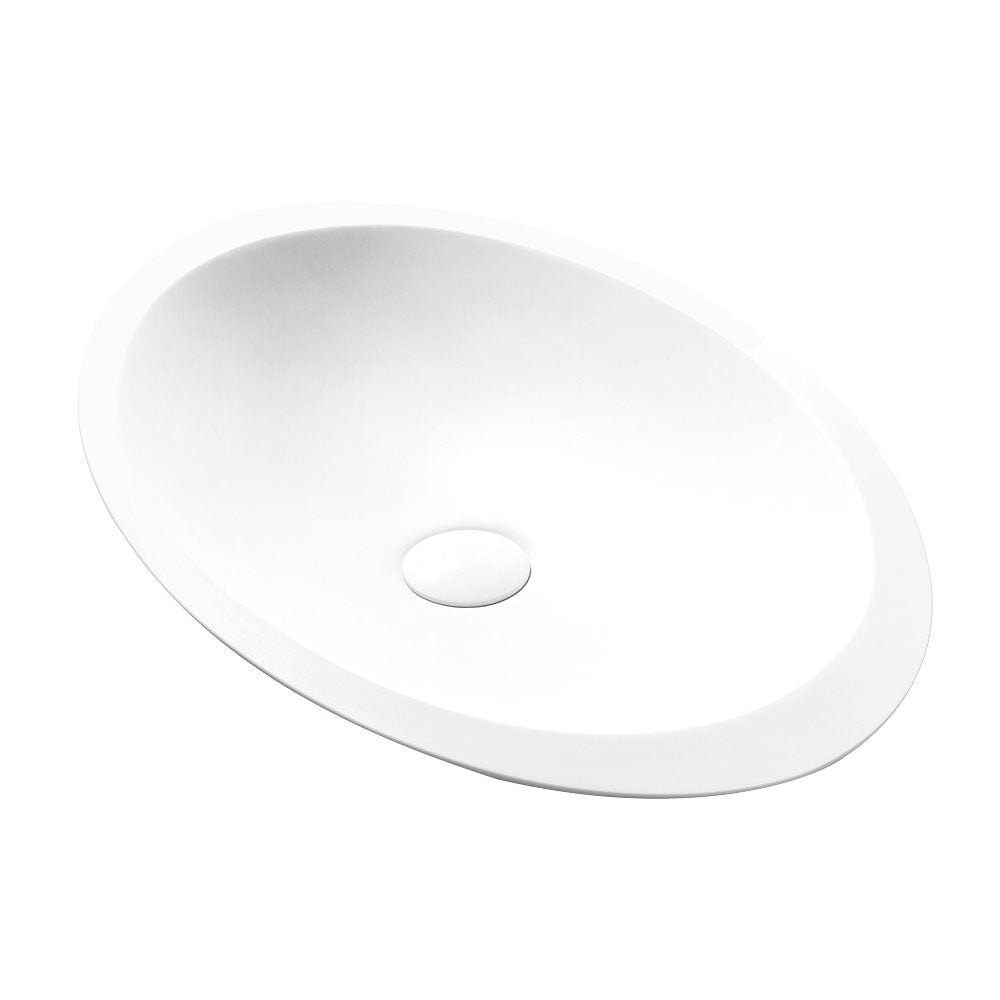 Lavandino da appoggio 'Ellisse Basin' in Istone cm 60x35x11h by Cipi