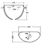 Cassetta di scarico alta in ceramica universale