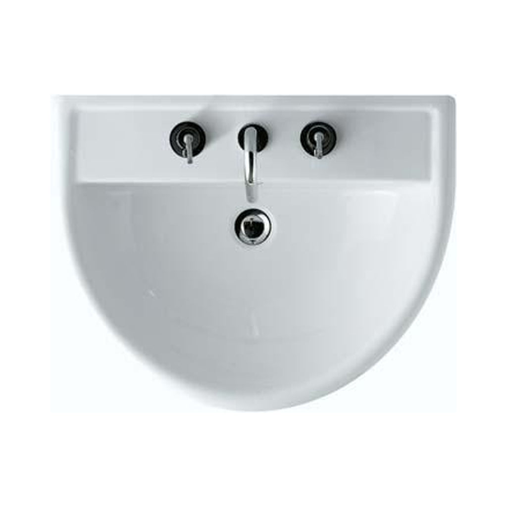 Versione Outlet - Lavabo modello Alia di Globo misure cm 65x51x20h in ceramica bianca lucida