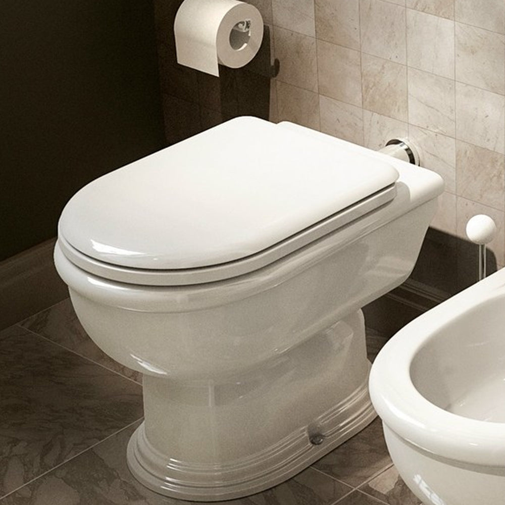 Sedile wc per Faleri vaso Duetto larghezza 35 cm cerniere regolabili