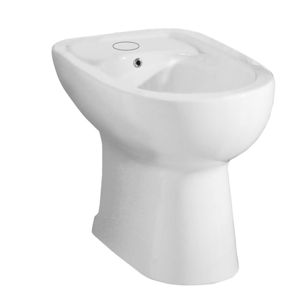 Sanitari con scarico a terra e sedile in poliestere Ceramica Azzurra modello 'Diana' cm 55