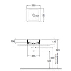 Lavabo d'arredo installazione appoggio 'Zeta' Ceramica Azzurra cm 38x38x13h