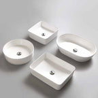 Lavabo d'arredo installazione appoggio 'Zeta' Ceramica Azzurra cm 38x38x13h