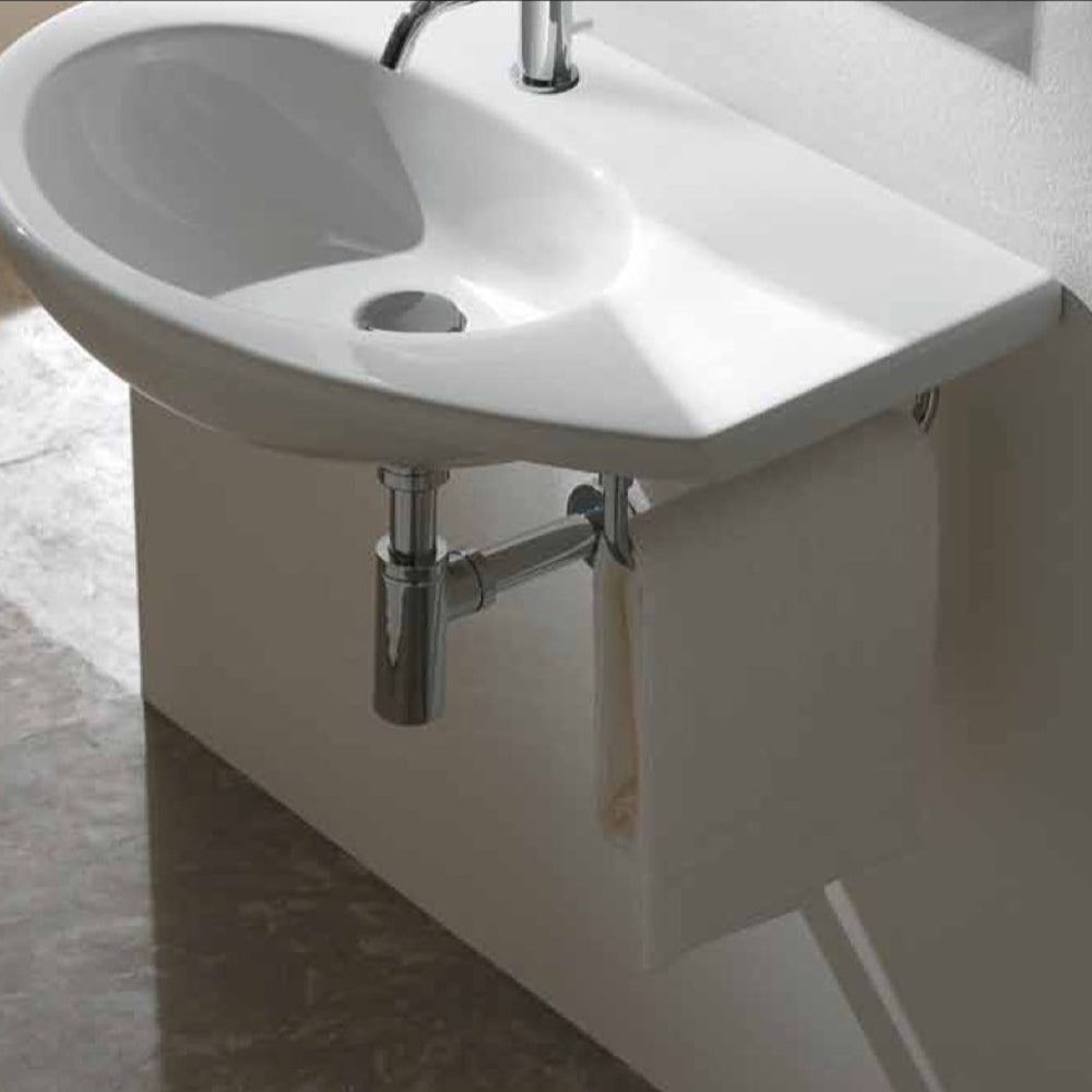 Portasciugamani in ottone cromato per Lavabo Globo Bowl Asimmetrico