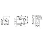 Bidet filomuro Ceramica Dolomite modello Demy 54x36 cm