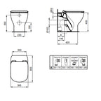 Vaso filoparete Ideal Standard modello Tesi 55