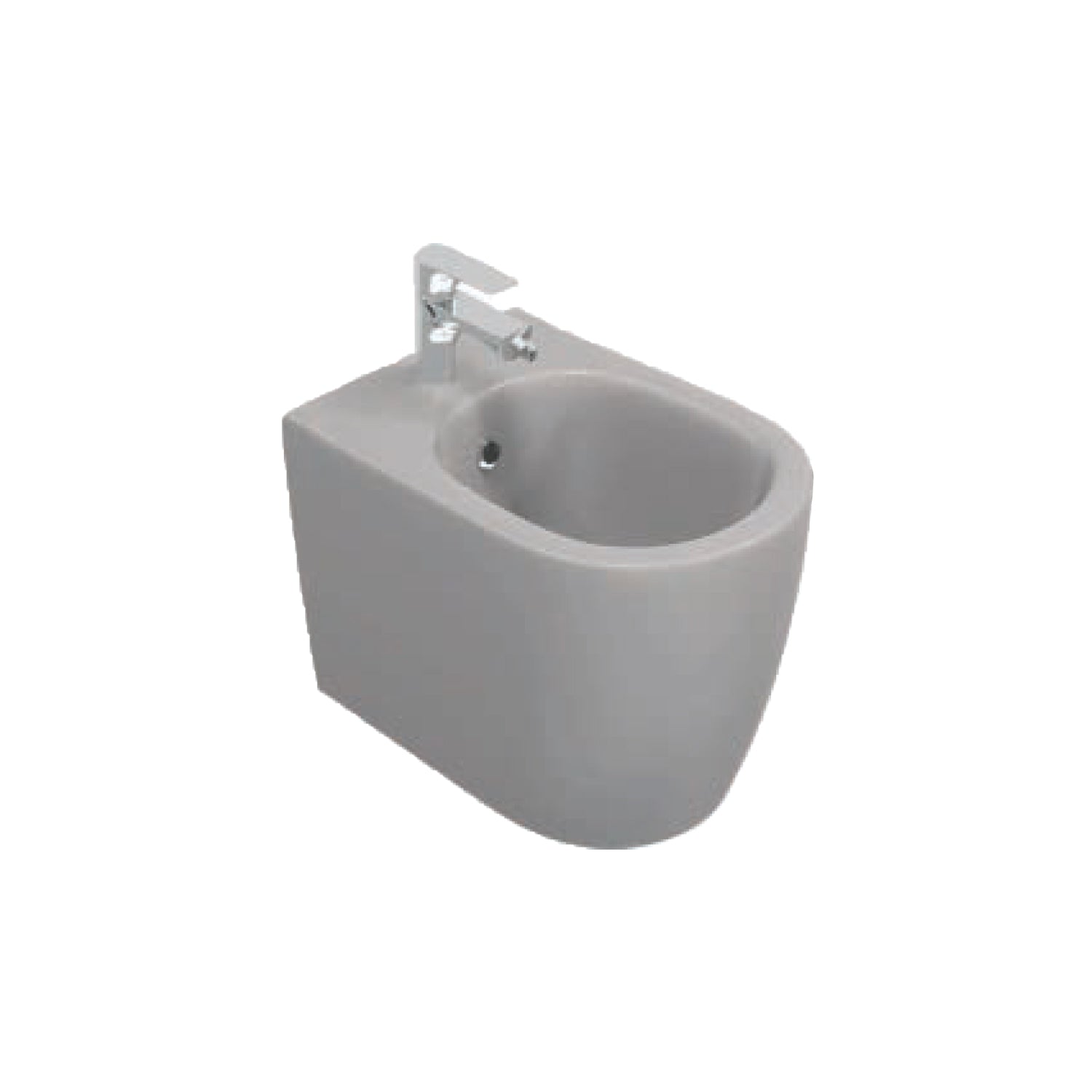 Sanitari Filomuro Rimless con copriwater Soft Close BathCore serie Infinity 53x36