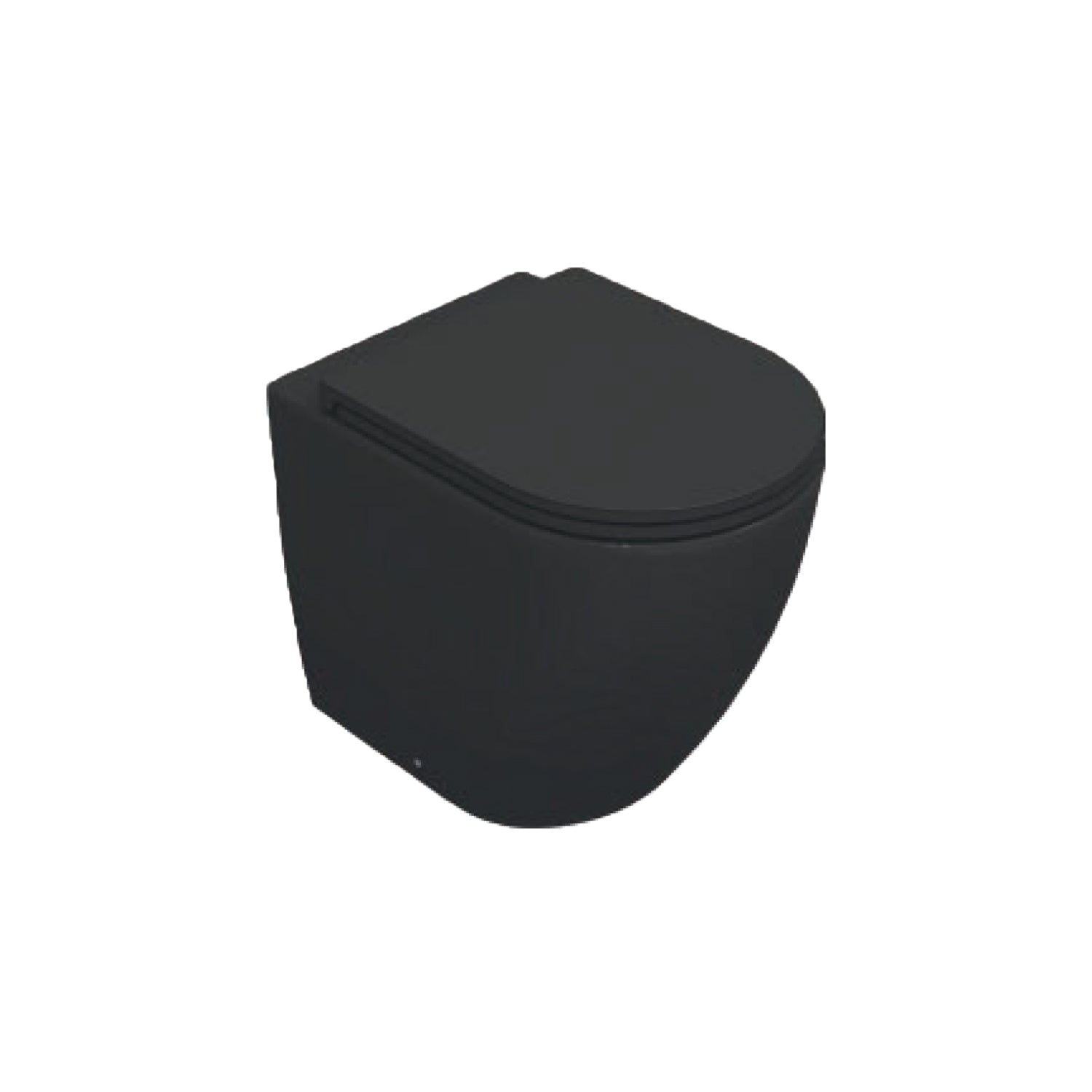 Sanitari Filomuro Rimless con copriwater Soft Close BathCore serie Infinity 53x36