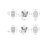 Sanitari per bagni piccoli Filo Muro Moderni Ceramica - Domus Falerii Mascalzone sedile SoftClose