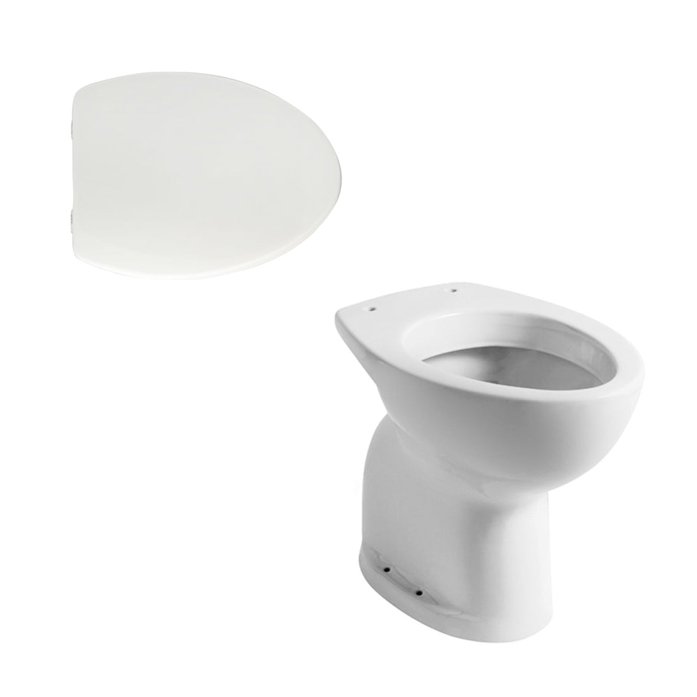 Sedile legno bianco per disabili compatibile per vaso con codici 152-T400-M e 152-T400-P