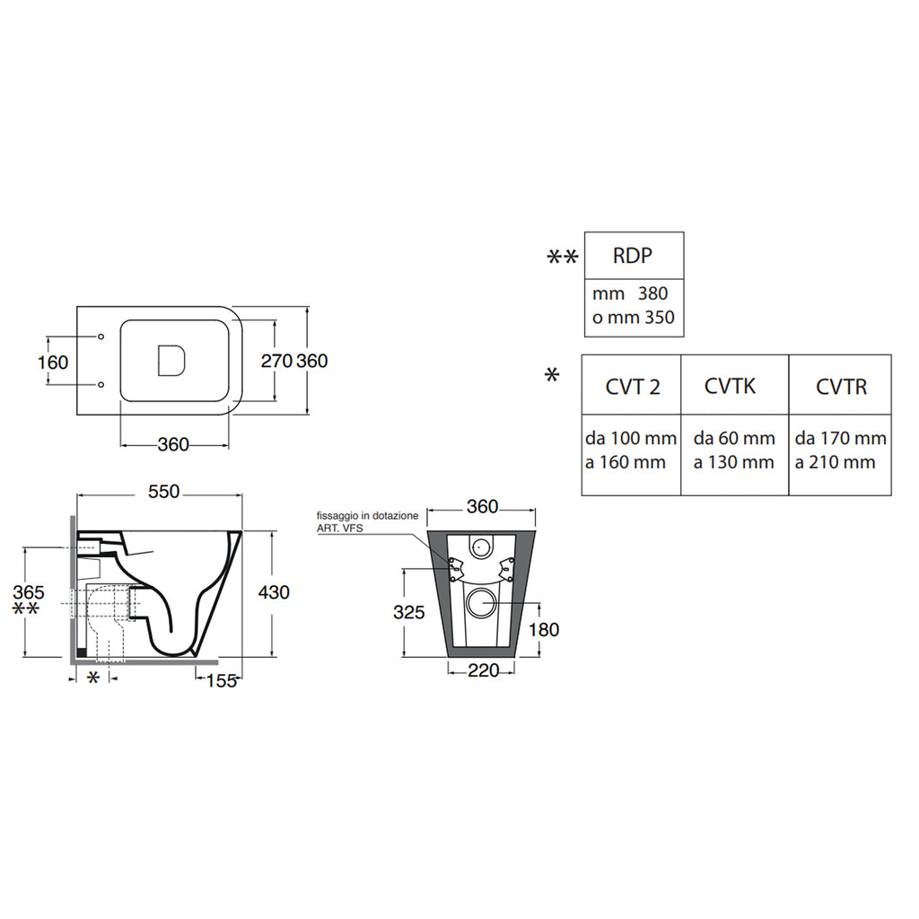 Set sanitari a terra Azzurra serie Build con vaso WC