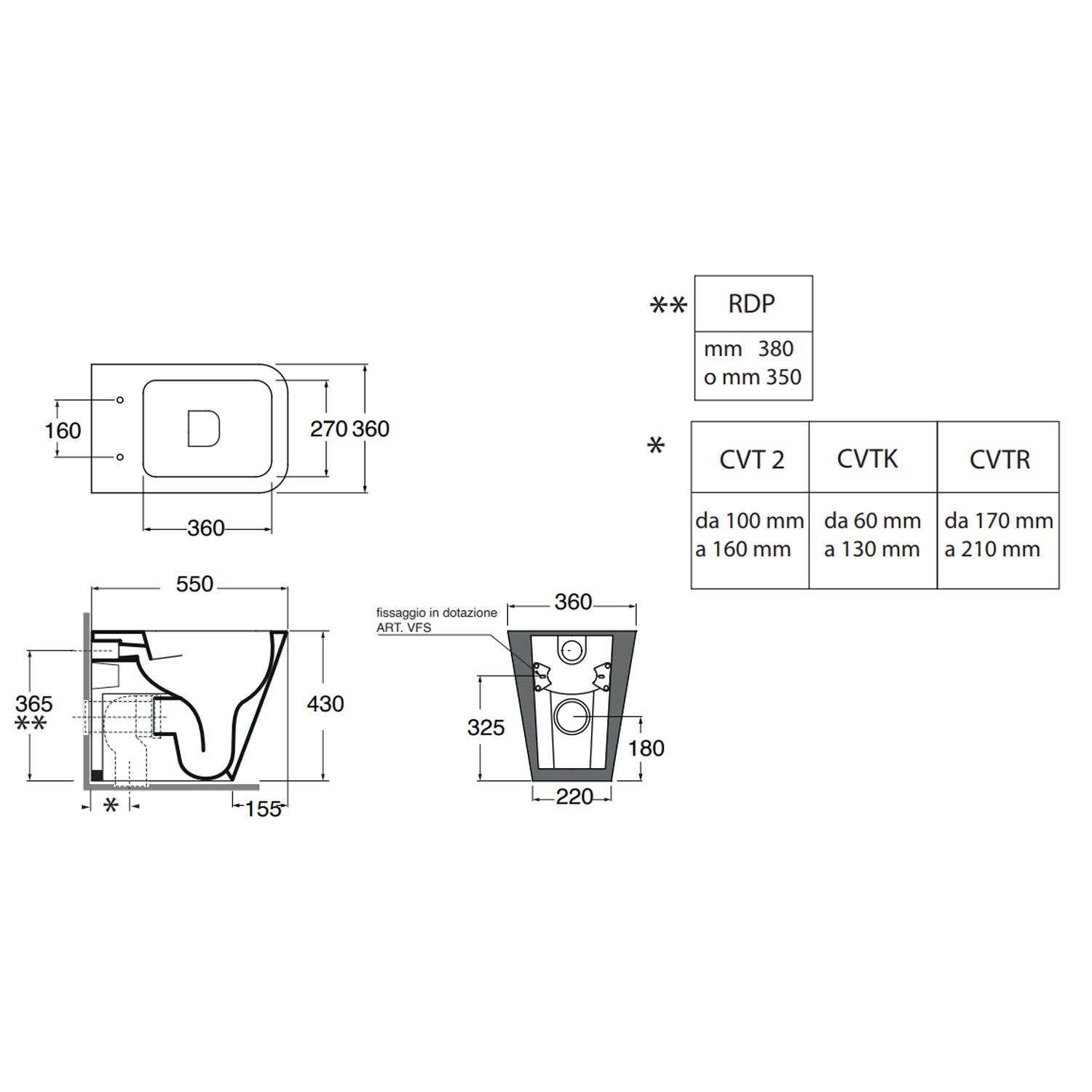 Set sanitari a terra Azzurra serie Build con vaso WC