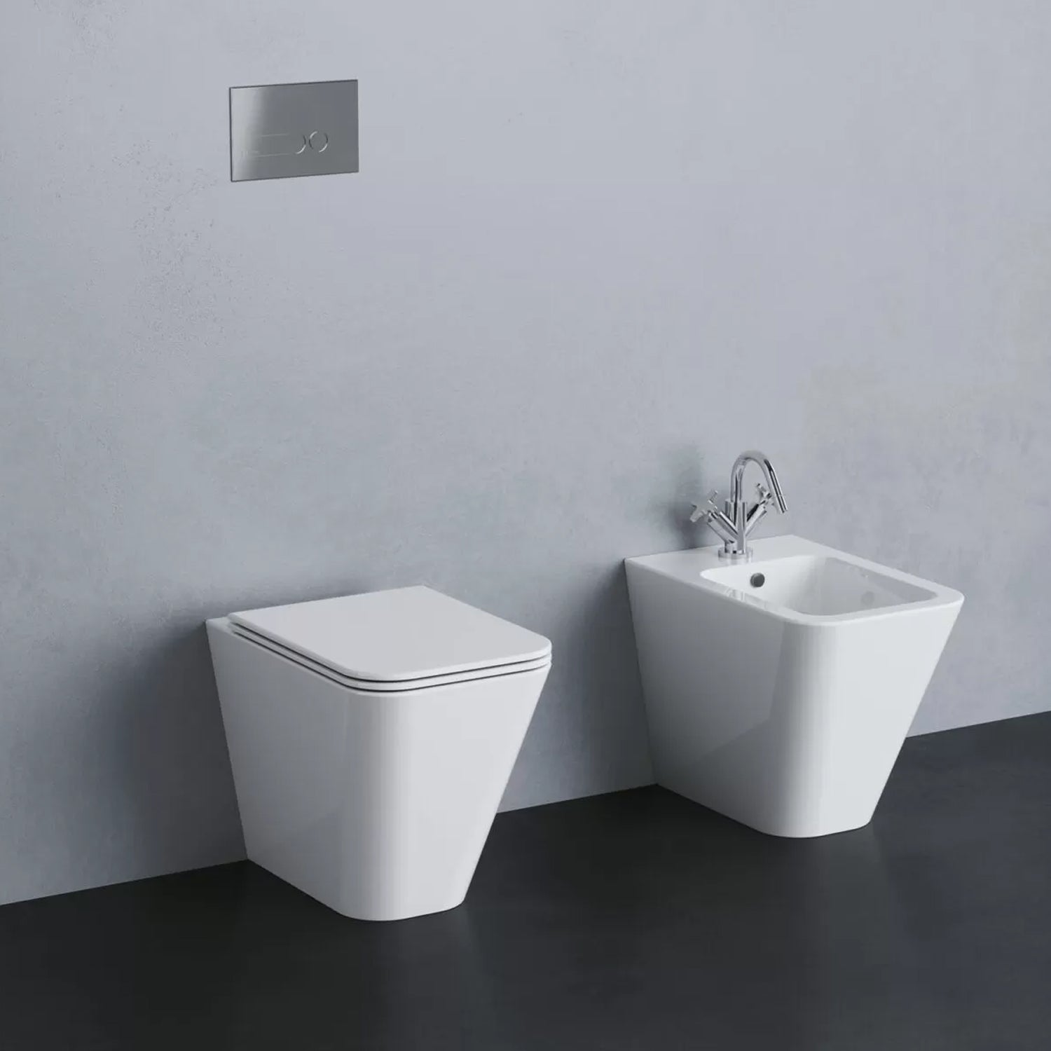 Set sanitari a terra Azzurra serie Build con vaso WC