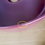 Lavabo da appoggio tondo senza foro BathCore serie Infinity 36 cm Bordeaux Opaco - Scelta Commerciale