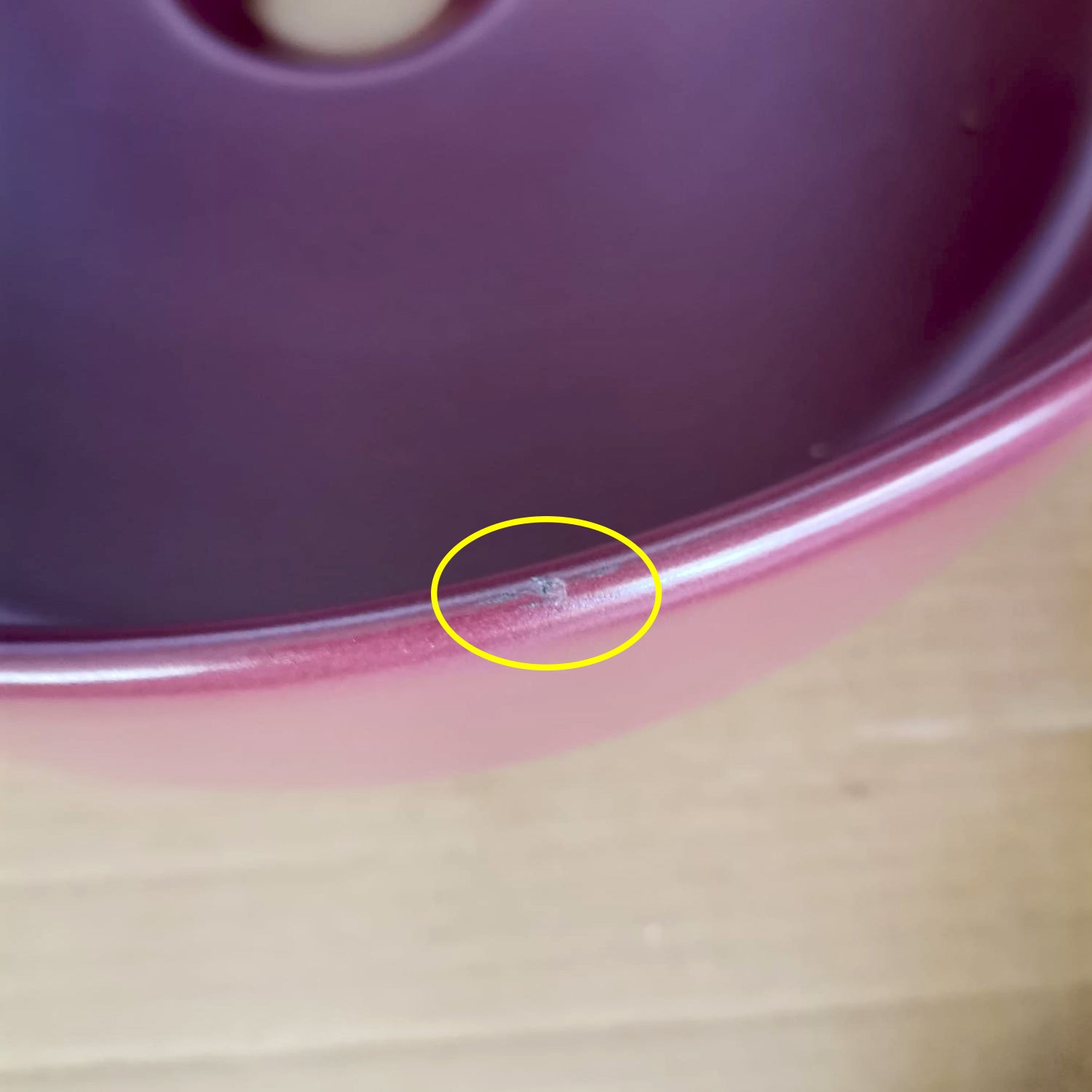 Lavabo da appoggio tondo senza foro BathCore serie Infinity 36 cm Bordeaux Opaco - Scelta Commerciale