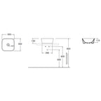 Lavabo da appoggio Azzurra serie Build 35x35 cm - Bianco lucido